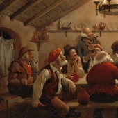 Mischievous old men of the Hungarian genre painting virtuoso Vida Gabor