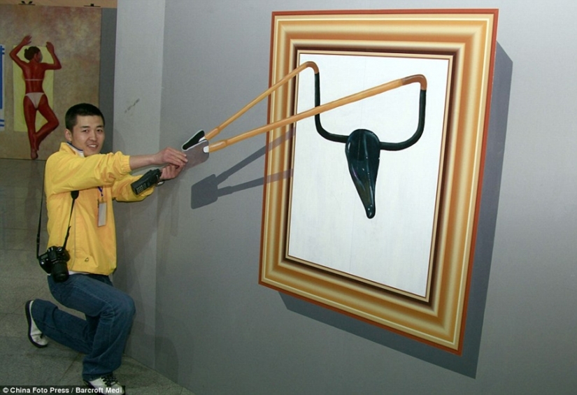 Exhibition of 3D paintings in China
