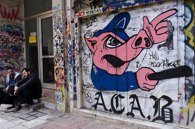Graffiti en Atenas