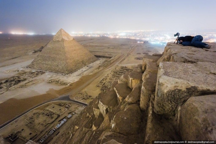 Moscow rufer climbed the Egyptian pyramids