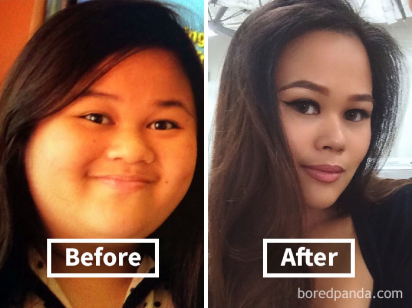 32 ejemplos inspiradores de cómo la pérdida de peso se transforma la cara