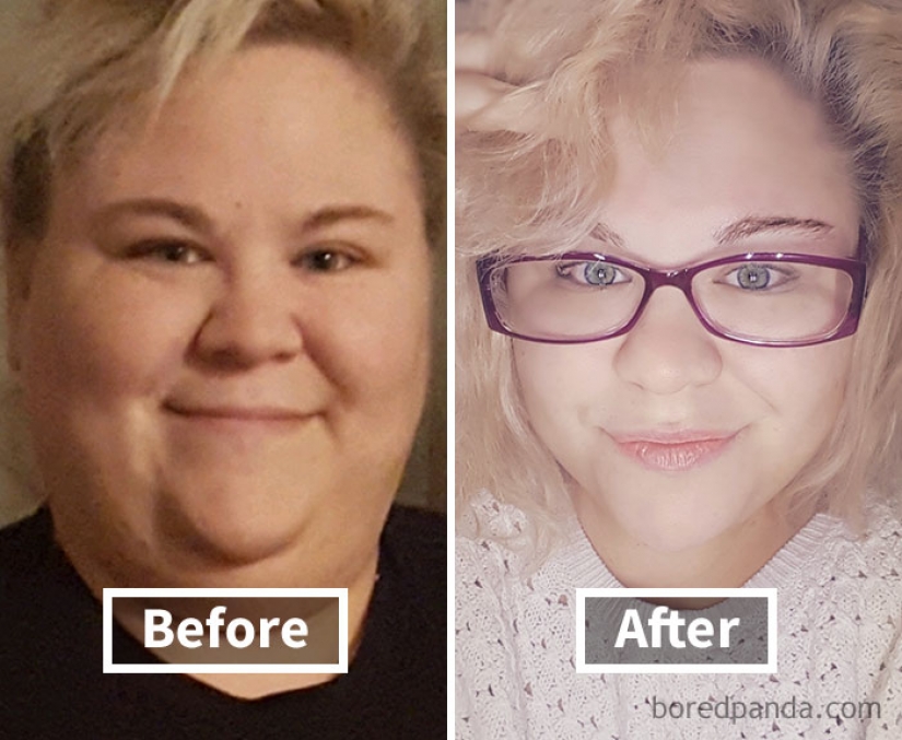 32 ejemplos inspiradores de cómo la pérdida de peso se transforma la cara