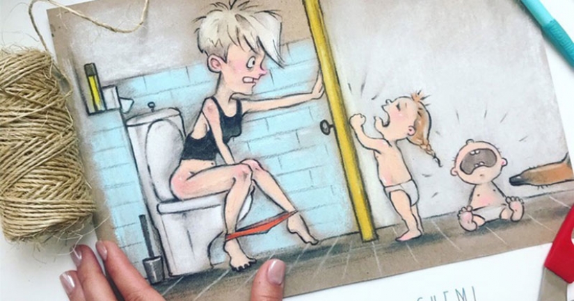 10 amazing drawings about the everyday life of Russian moms