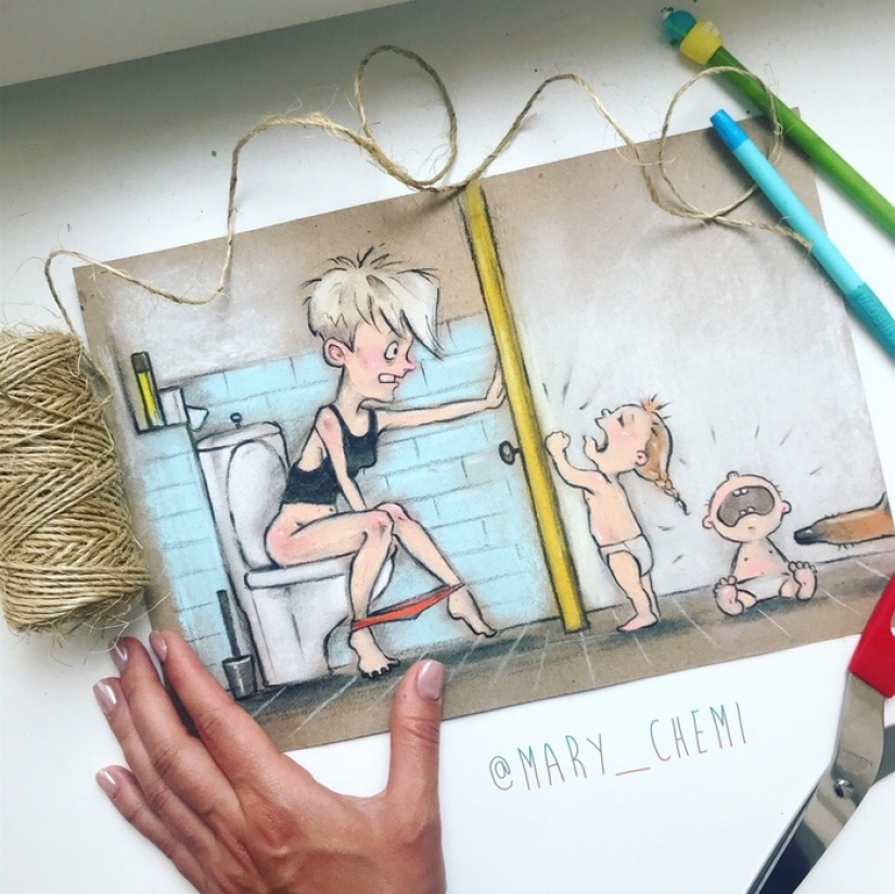 10 amazing drawings about the everyday life of Russian moms