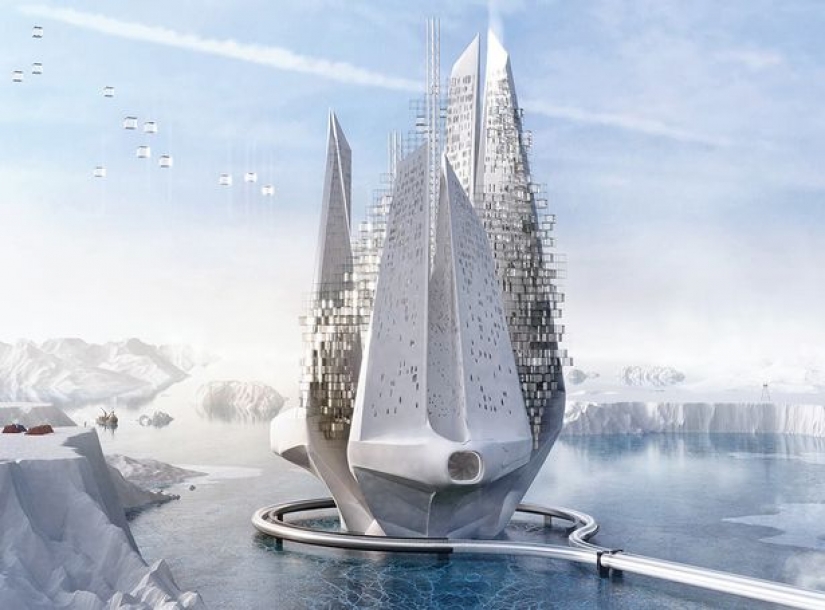 10 incredible ideas for buildings of the future: iceberg, Mars, and home-farm