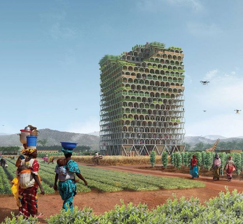 10 incredible ideas for buildings of the future: iceberg, Mars, and home-farm