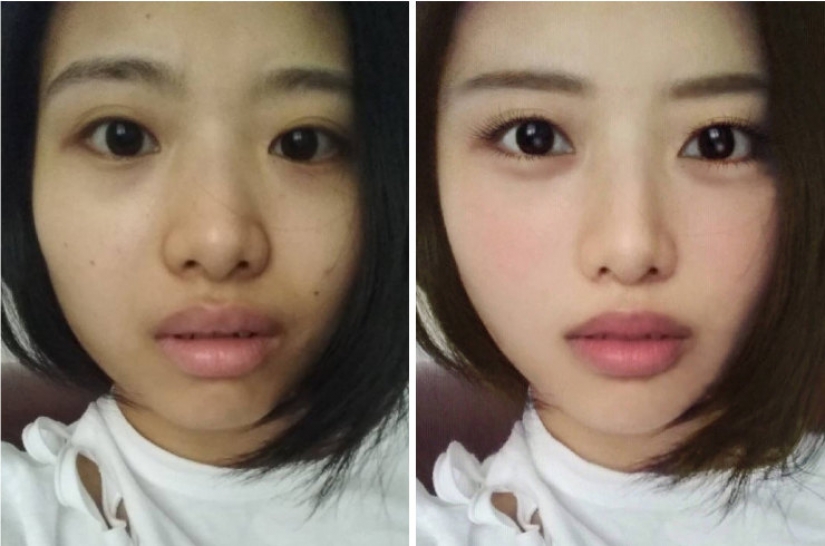 11 fotos de las niñas de Asia antes y después de FaceTune