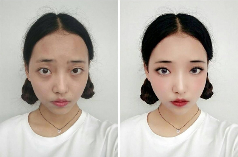11 photos of Asian girls before and after FaceTune