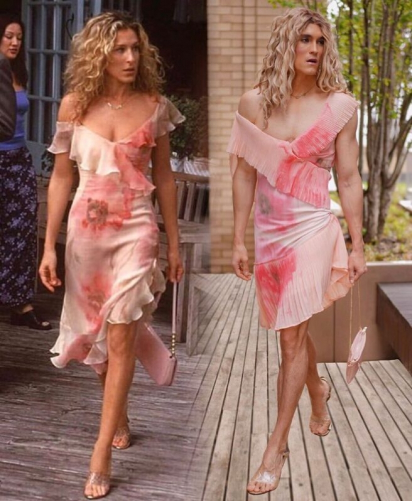 15 photos of the man who expertly recreates the images of Carrie Bradshaw