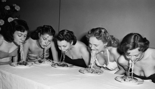1915-1987 years: competitions in speed eating of food