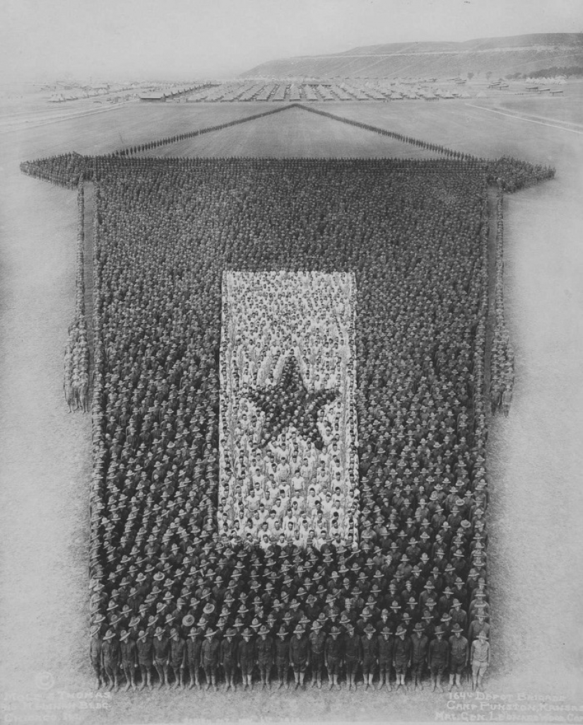 1917-1918 años: una de gran escala grupo Patriótico foto Arthur Mola