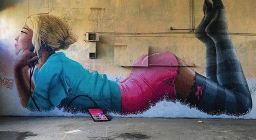 20 de la calle-arte-trabajo en el borde de arte y el vandalismo