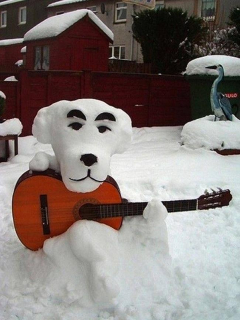 20 ejemplos de lo que, más allá de muñeco de nieve, usted puede esculpir de nieve