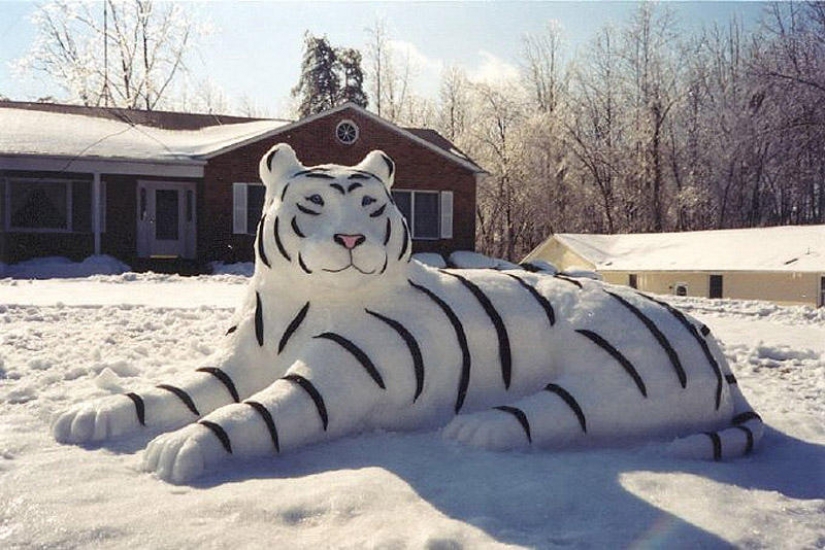 20 examples of what else besides snowman, you can sculpt out of snow