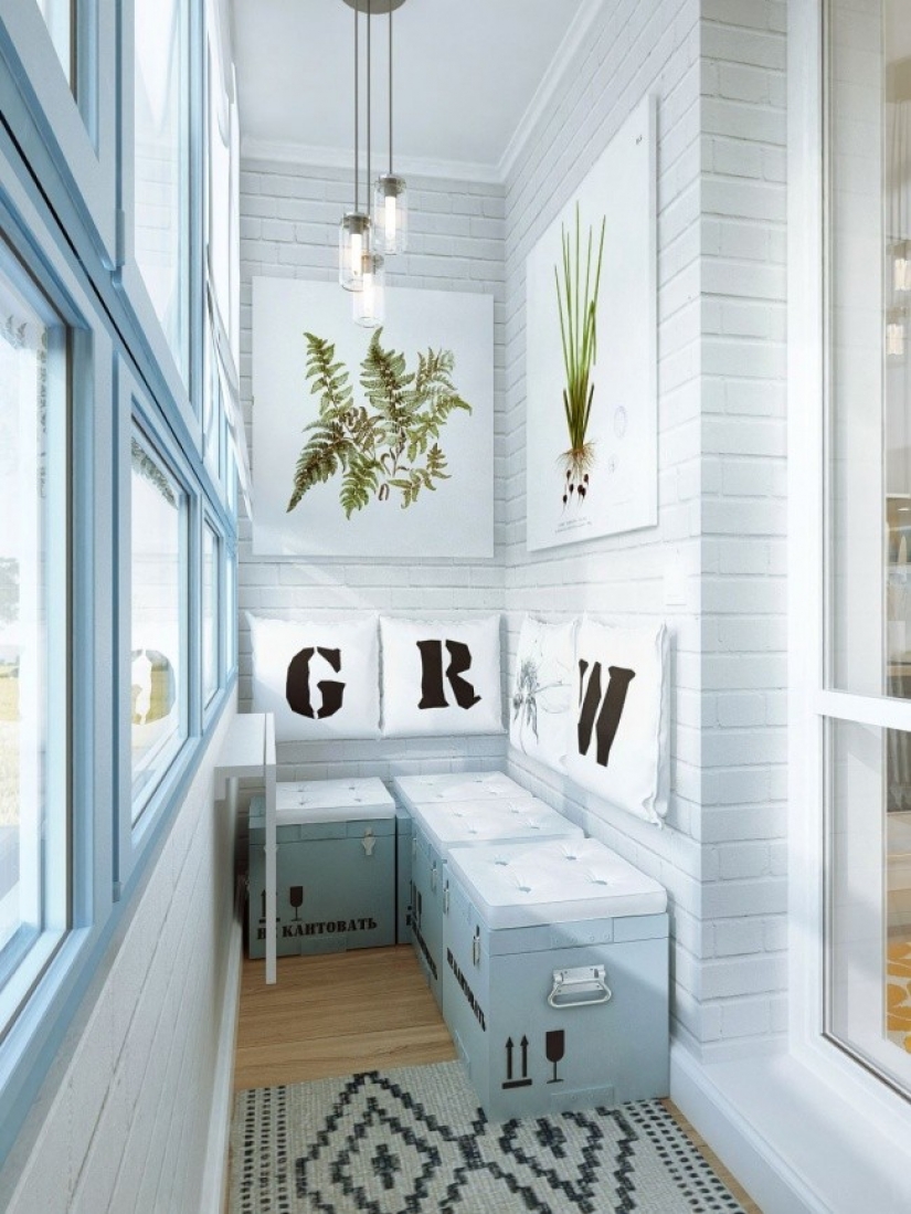20 ideas of how to turn a small balcony area to relax