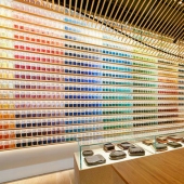 4200 pigments exhibited in a number of Japanese paint store