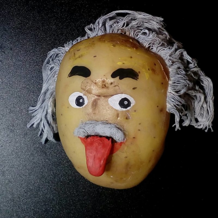 Alabando a una marca nacional, un blogger de Belarús crea obras maestras de patatas