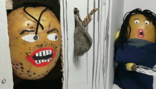 Alabando a una marca nacional, un blogger de Belarús crea obras maestras de patatas