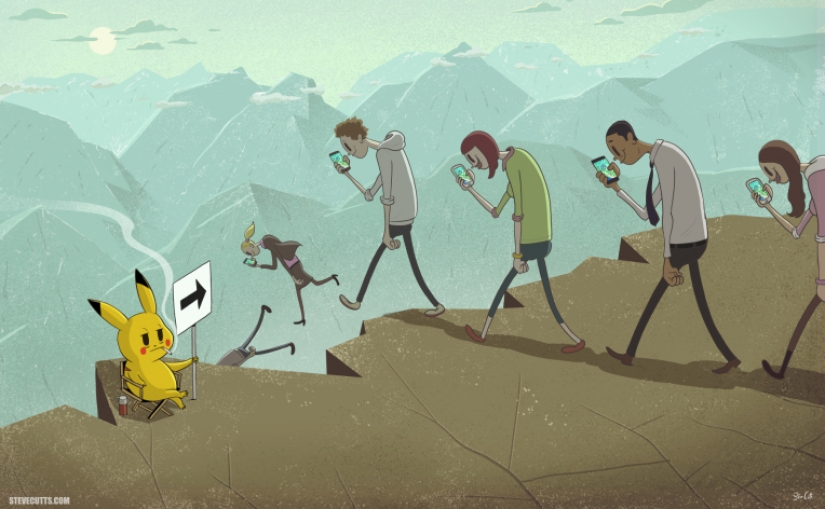 All the sins of our world in a satirical illustrations by Steve Cutts