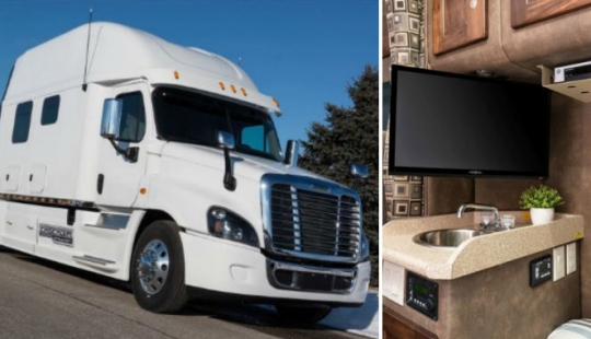 American truckers equip their trucks are not worse than luxury apartments