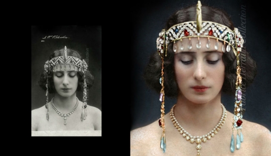 Anna Pavlova and other beauties of tsarist Russia in kolonisierung archival photo Anna Pavlova and other beauties of tsarist Russia in kolonisierung archival photo