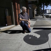 Artista de la calle "sustituto" 20 urbanas de las sombras a las flores y los monos, y muchos ni siquiera lo nota