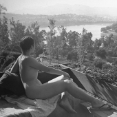 Artists and artist's model in frames of the legendary LIFE magazine