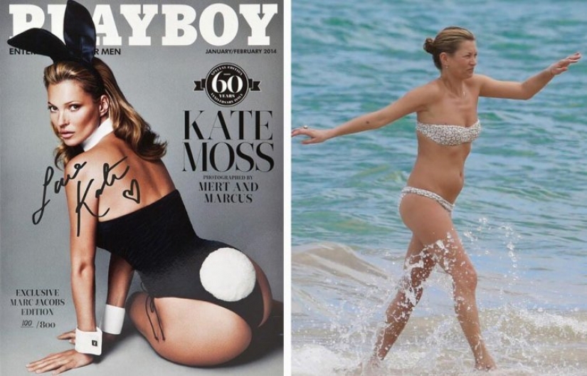 As the stars appear on the covers of magazines and in real life: from Britney Spears to Vanessa Paradis