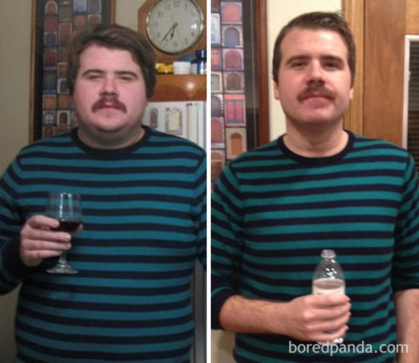 Before and after: how to change the appearance of the person who stops drinking