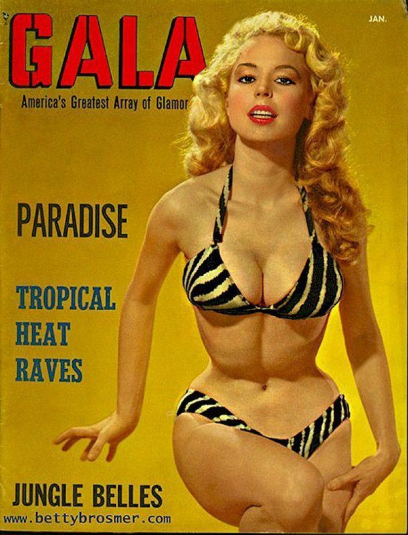 Betty Brosmer — el dueño de las más bellas figuras de 50 años