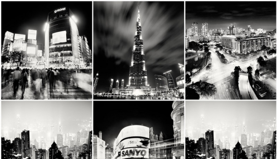 Black-and-white beauty of big cities