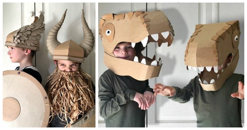 Cheap and creative: seamstress makes costumes out of cardboard