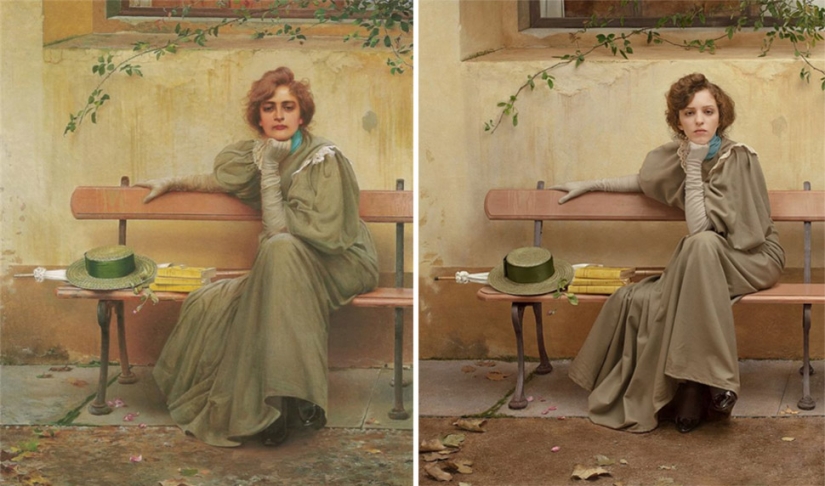 Classic paintings recreated using pictures