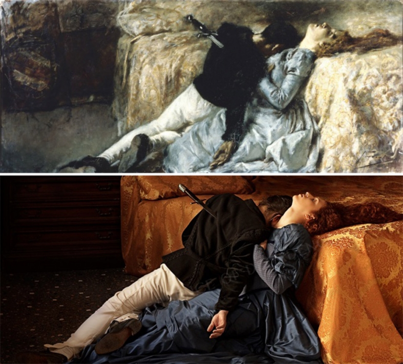 Classic paintings recreated using pictures