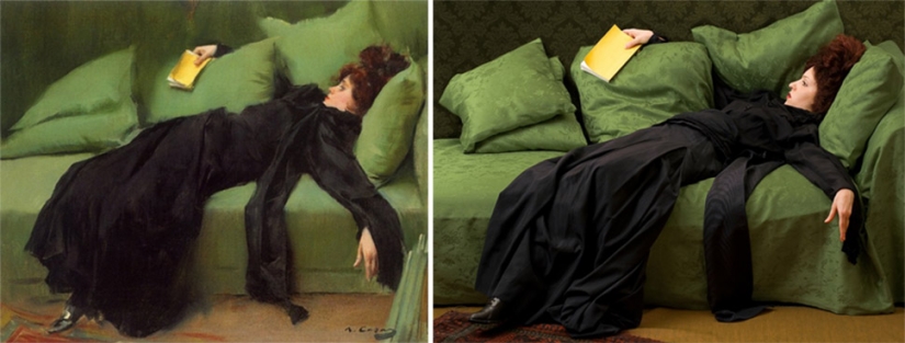 Classic paintings recreated using pictures