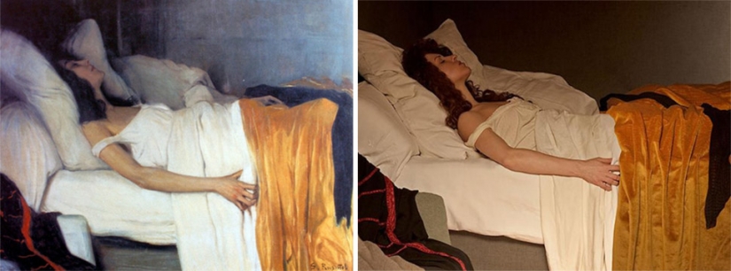 Classic paintings recreated using pictures