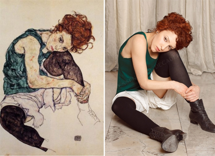 Classic paintings recreated using pictures