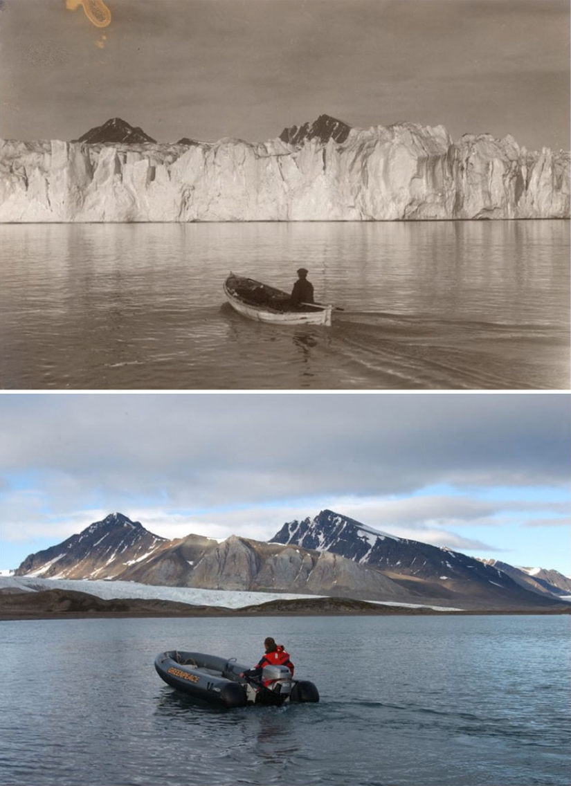 Como el deshielo del Ártico: una impresionante comparación de fotografías del siglo XX y moderno