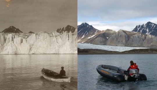 Como el deshielo del Ártico: una impresionante comparación de fotografías del siglo XX y moderno