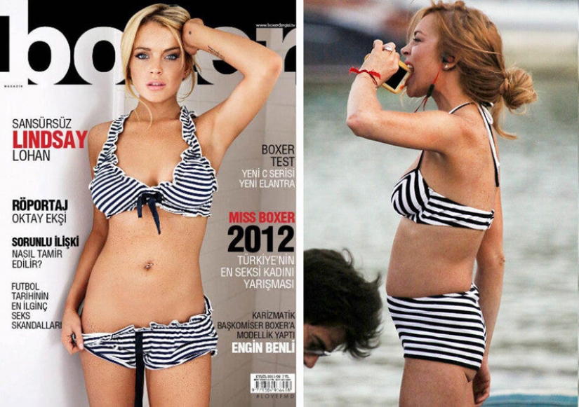 Como las estrellas que aparecen en las portadas de las revistas y en la vida real: desde Britney Spears a Vanessa Paradis