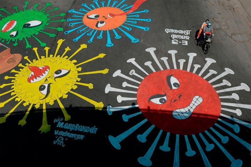 Coronavirus in the streets of the world: 17 works of street art on the theme CoVid-19