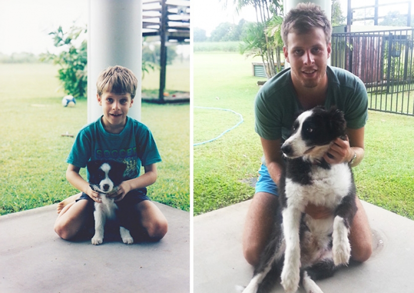 Crecieron juntos: los perros y sus dueños en el inicio de la amistad a través de muchos años