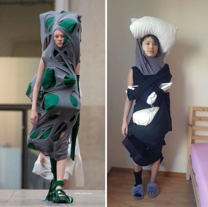 Cure for boredom: "high fashion" improvised
