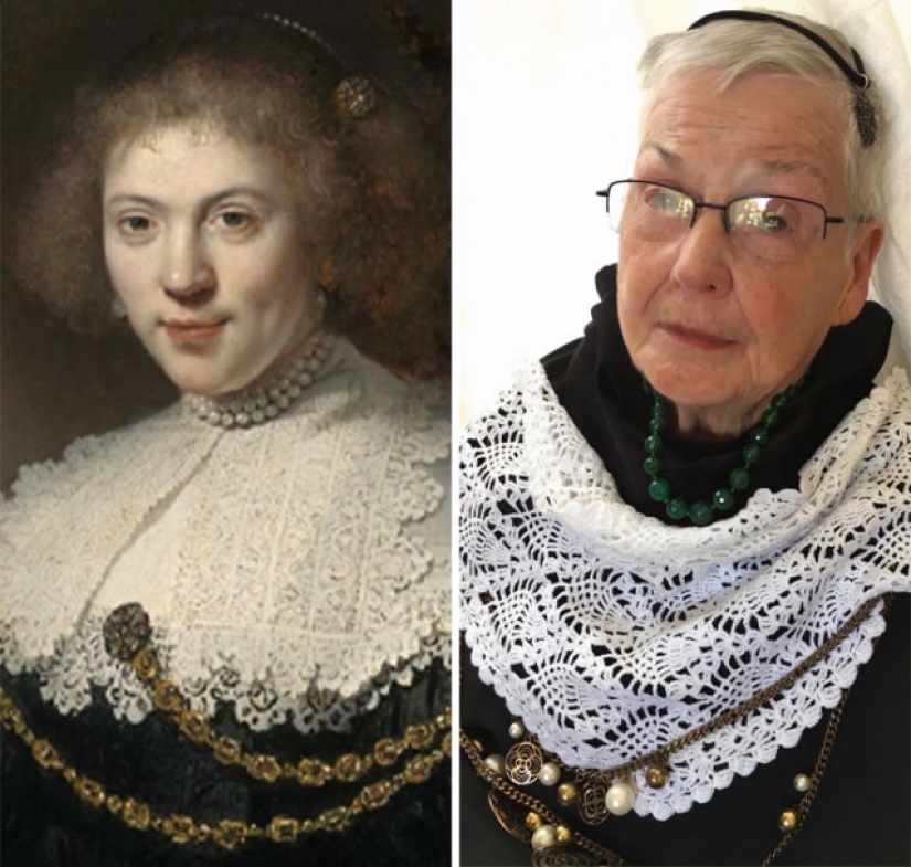 Daughter and her 83-year-old mother recreate works of art on quarantine