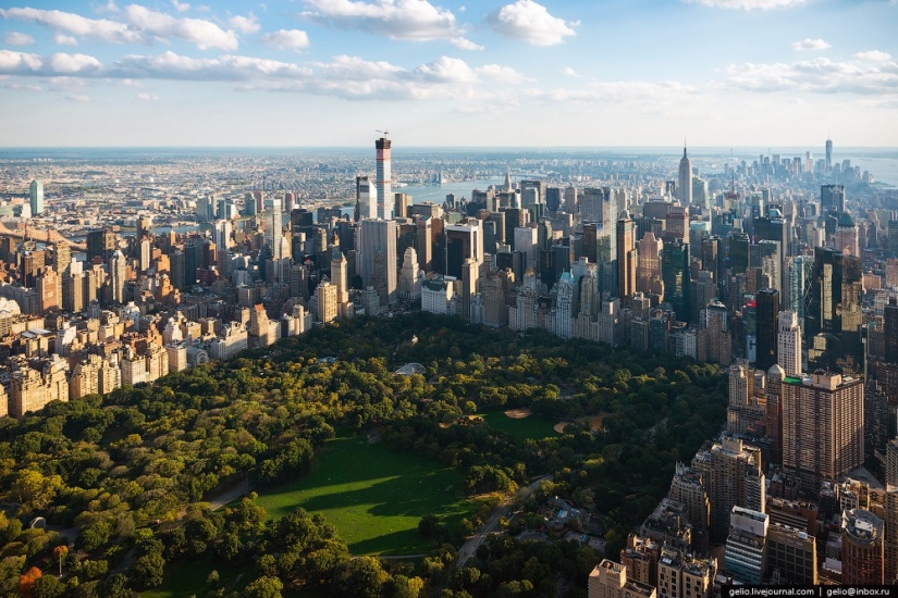 De nueva York a partir de la altura de vuelo de los pájaros