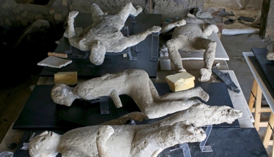 Die inhabitants of Pompeii
