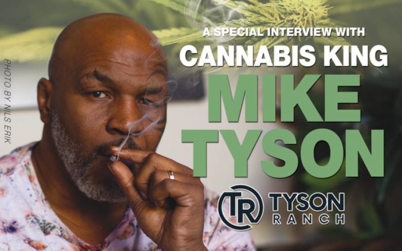 Divertido boxeador Mike Tyson plantea en su rancho de marihuana y trata a sus invitados