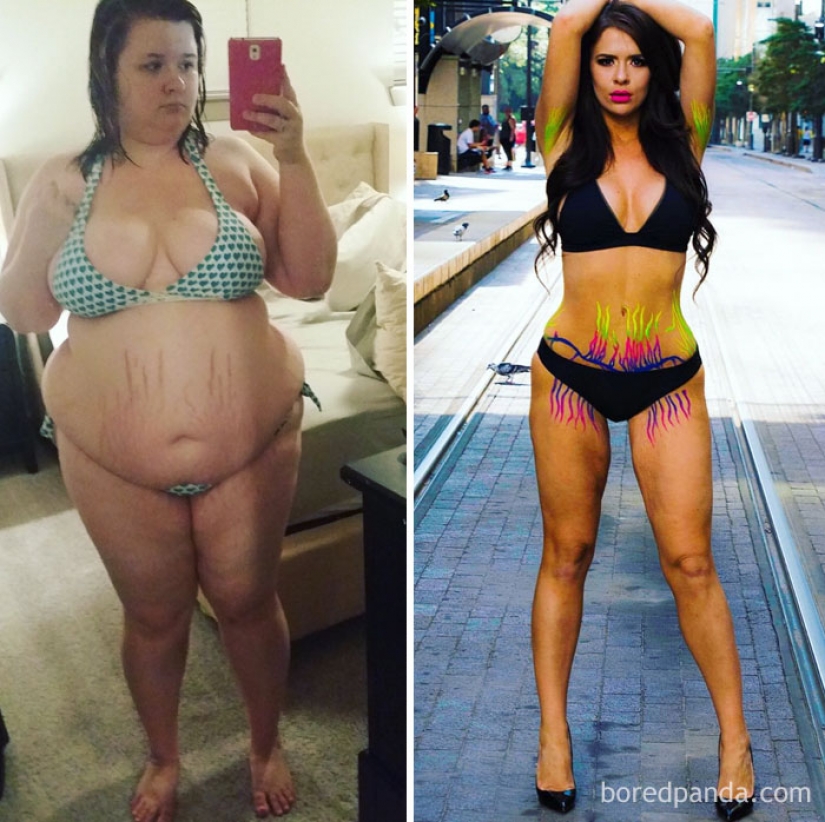 Do not stand up and eat: people who drastically dropped weight before and after metamorphosis