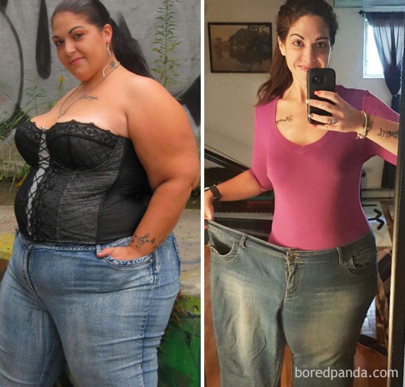 Do not stand up and eat: people who drastically dropped weight before and after metamorphosis