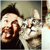 El Actor Ricky Gervais pensado para llevar al gato a la sobreexposición, pero ella cambió sus planes